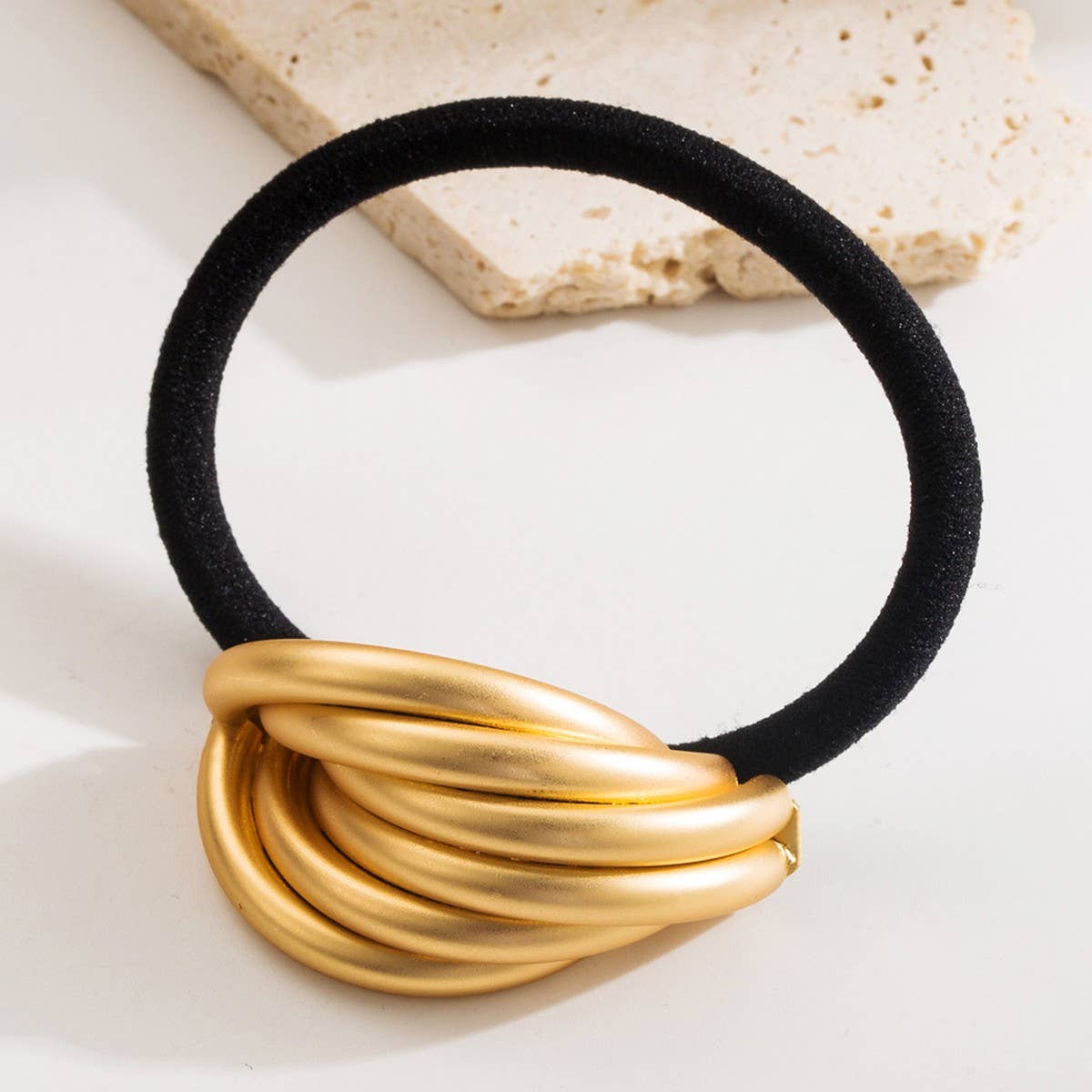 Minimalist Metal Geometric Elastic Hair Tie
