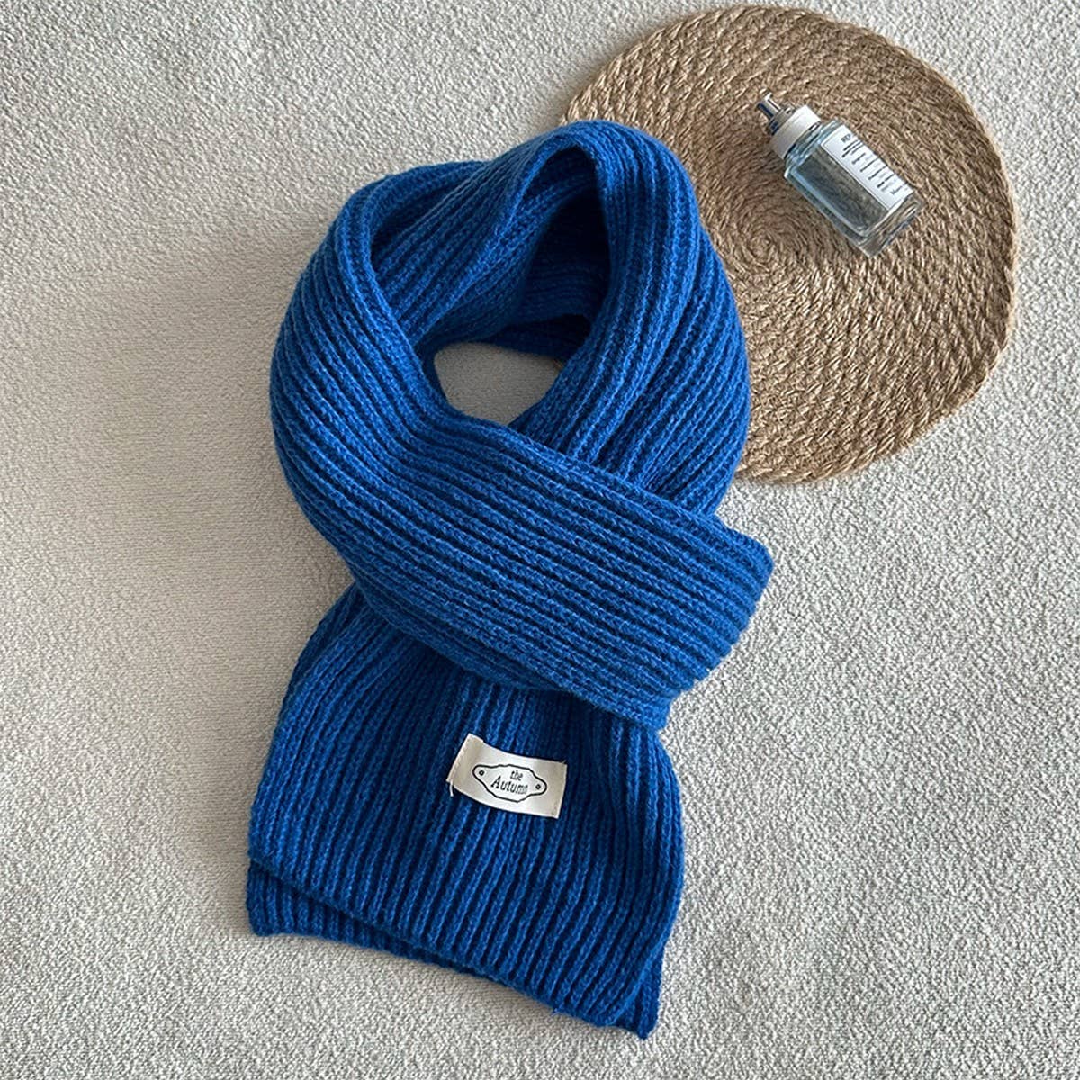 Solid Color Knit Scarf - Unisex Winter Essential_CWASC2280