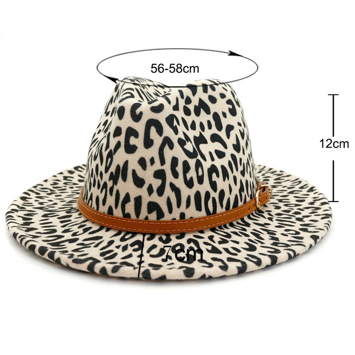 WOMEN WARM AND SIMPLE LEOPARD PANAMA HAT_CWAH0704