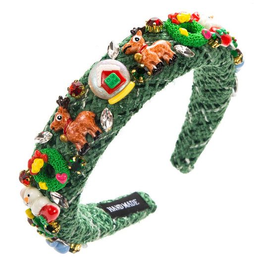 CHRISTMAS DAY HEADBAND ELK SNOWMAN SNOWFLAKE