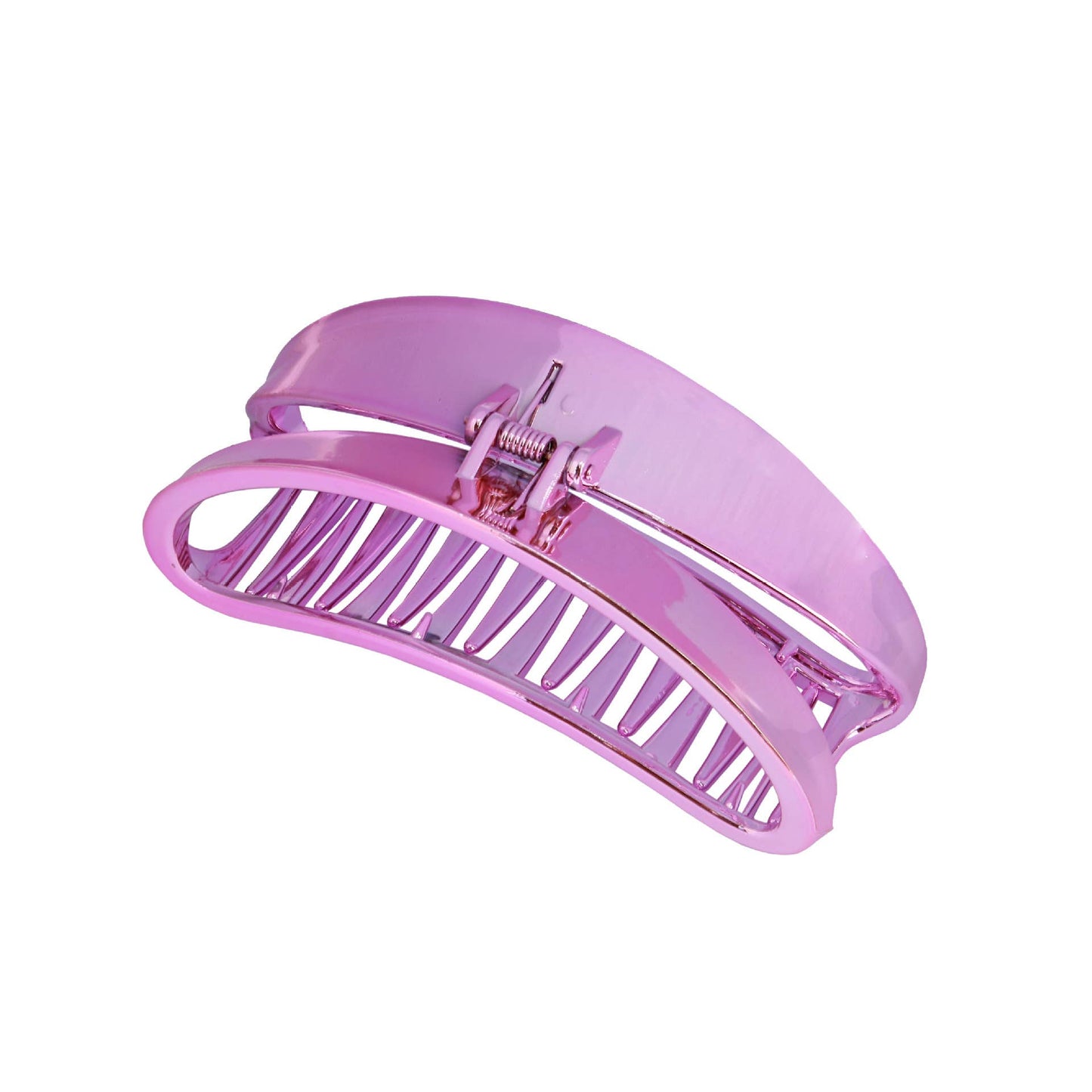 Metallic simple fashion half round hair claw