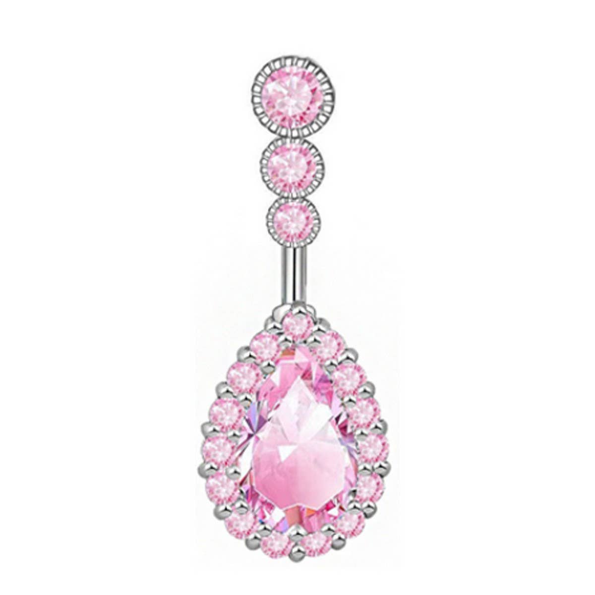 Hot-Selling Teardrop CZ Belly Button Piercing