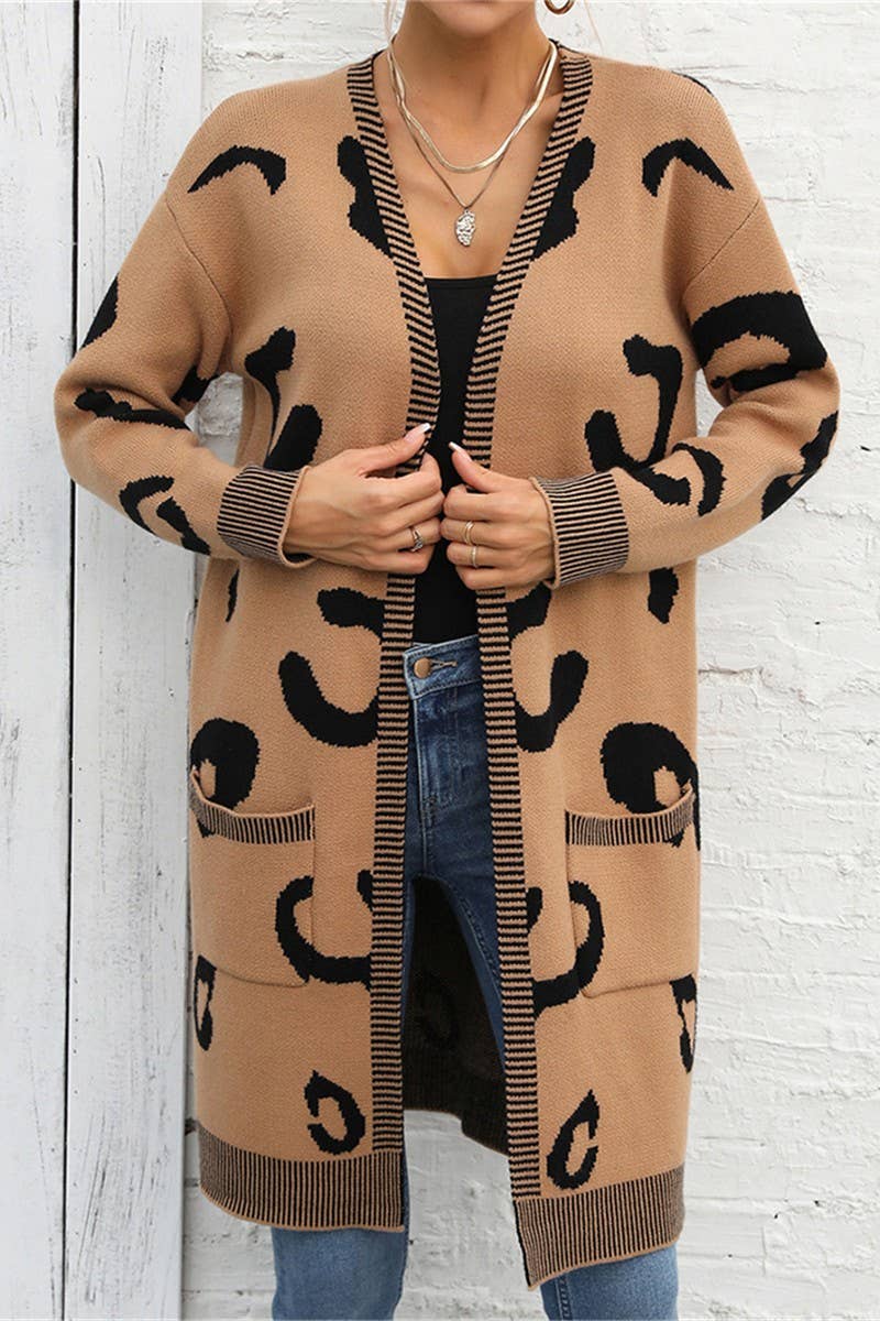 CWOCAL0508_Long Sleeve Casual Open Front Cardigan Sweater