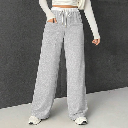 STRAIGHT DRUM DRAW ROPE COLOR CONTRAST SLACKS