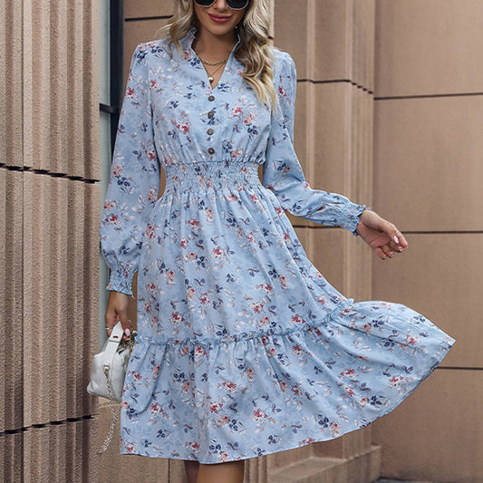 Long sleeve floral dress