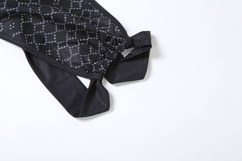 sexy button-neck high-slit hip-hugging dress