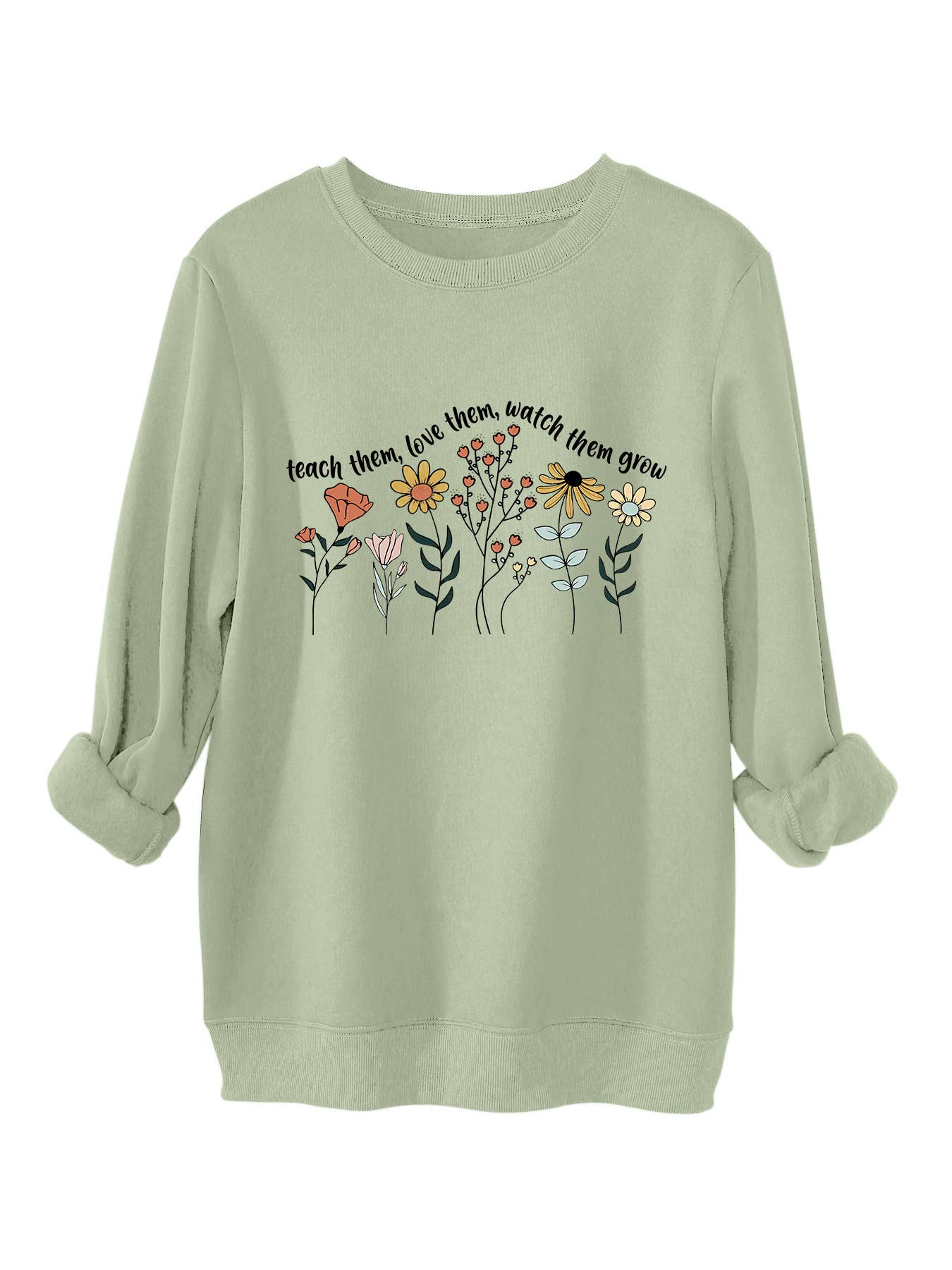 Teach them love printed thickened warm hoodie