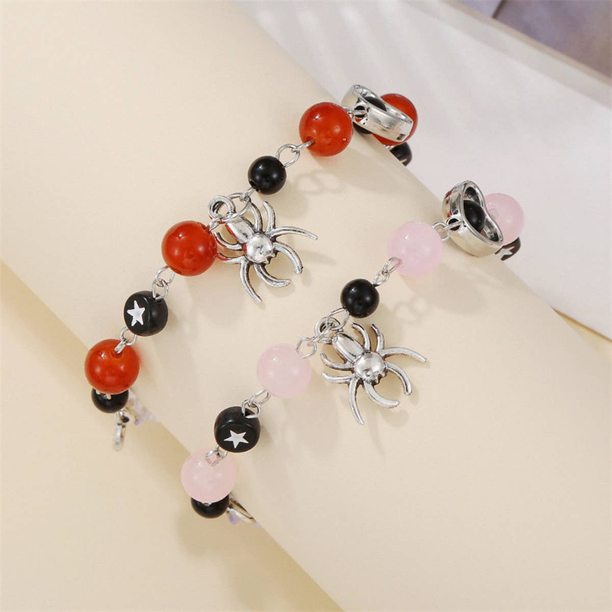 HALLOWEEN SPIDER HEART STAR BRACELET