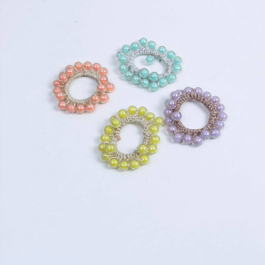 Cute Jelly Bead Hair Tie Boho Simple High Elastic