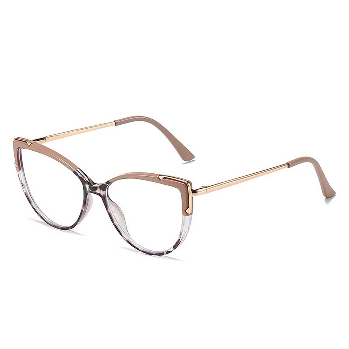 CAT-EYE TR FRAME TEMPLES BLUE LIGHT FLAT GLASSES_CWASG0275