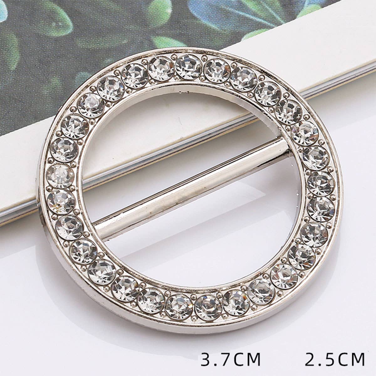 ROUND METAL DIAMOND SCARF RING WITH NO UPKEEP