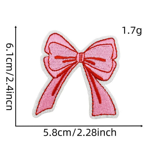NEW PINK BOW SERIES EMBROIDERED PATCHES