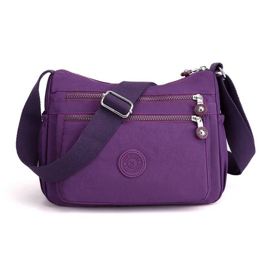 SIMPLE AND ELEGANT NYLON CROSSBODY SHOULDER BAG