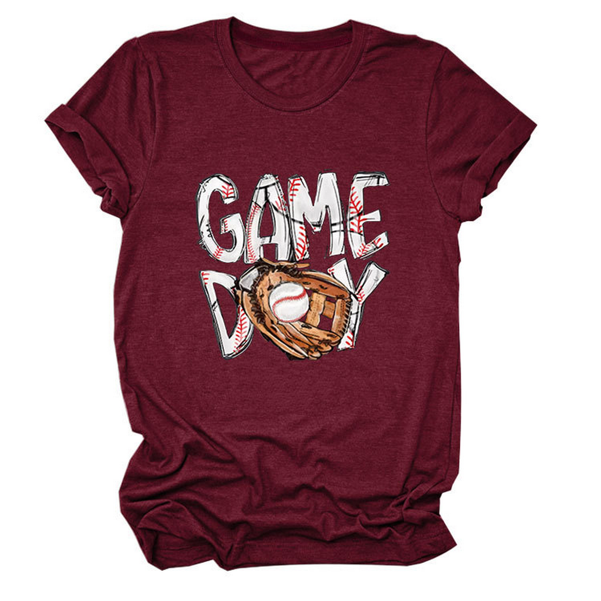 New Women's Plus Size Short Sleeve Glove Tee_CWTTS1513