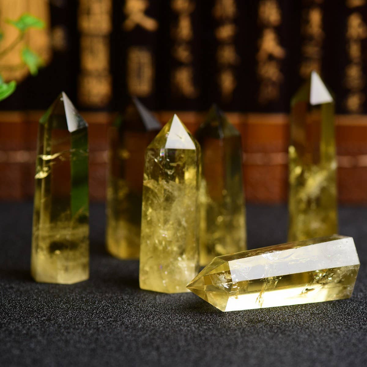 Natural Citrine Point Crystal Tower