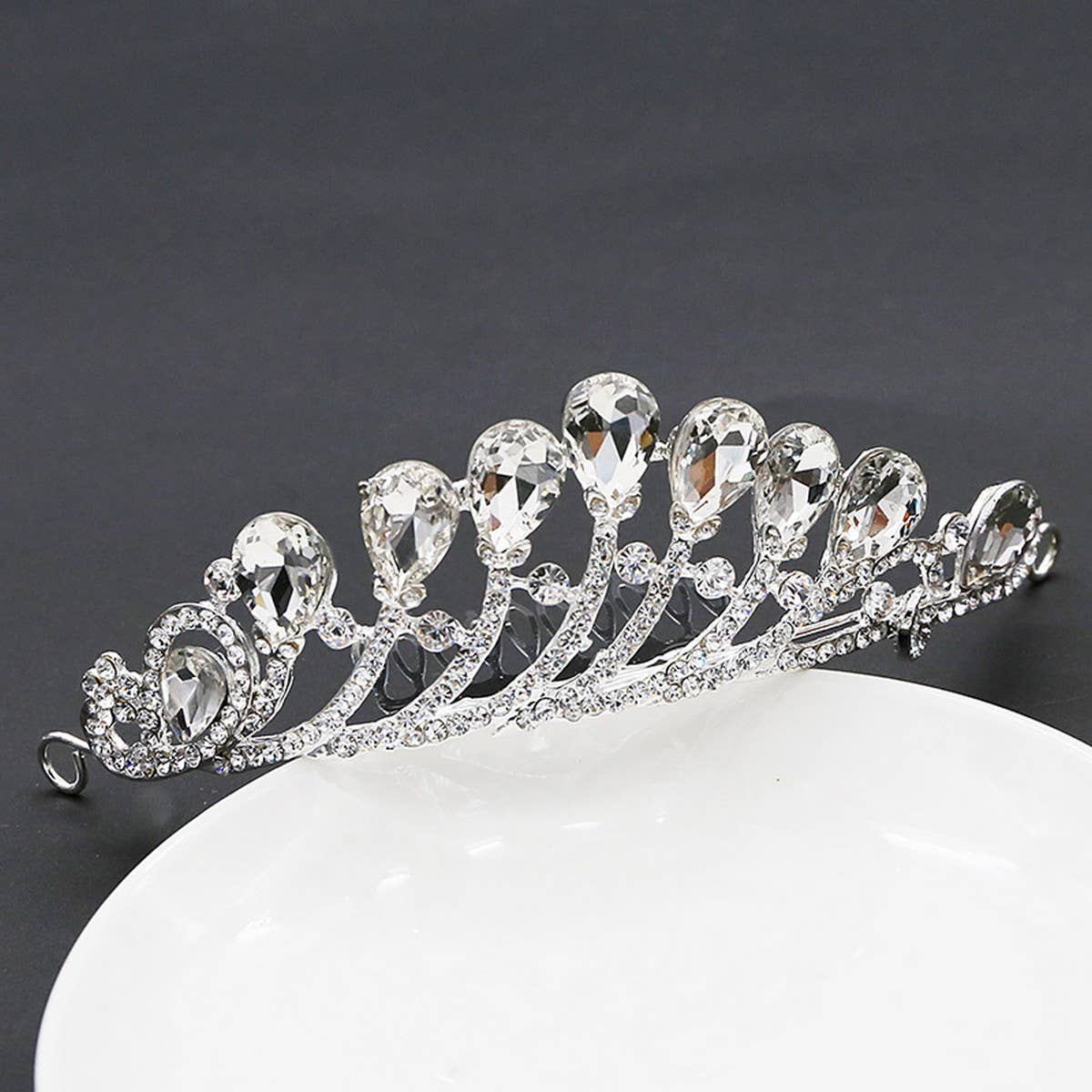 BRIDAL WEDDING CRYSTAL TIARAS HANDMADE CROWN_CWMM2027