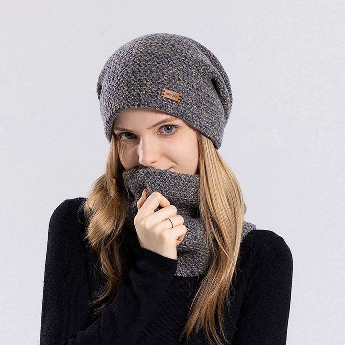 WINTER WARM EARMUFFS HAT AND SCARF SET