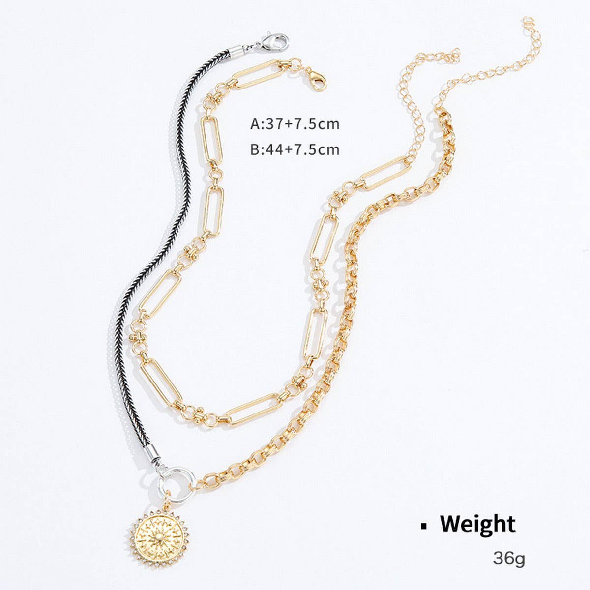 WOMEN'S STACKING NECKLACE SNAKE CROSS PENDANT