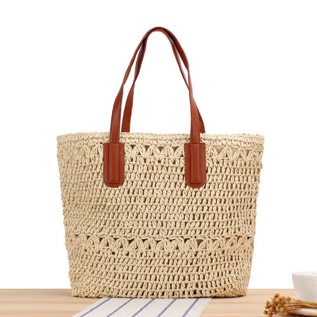 LEISURE TRAVEL HOLLOW WOVEN BAG_CWAB2024