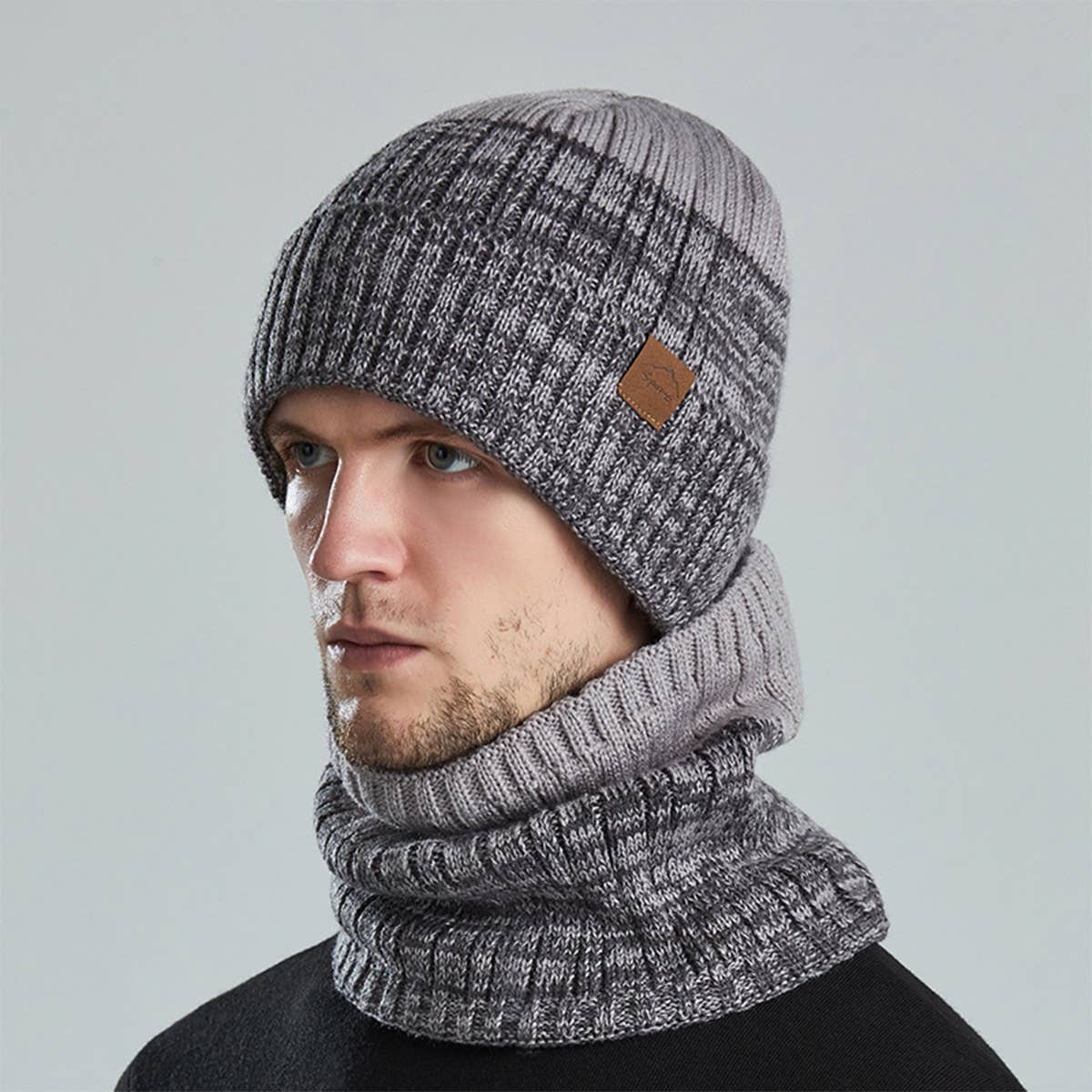 THICKENED FLEECE WARM HAT AND SCARF SET