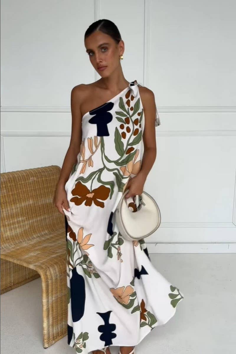 CWDMD5989_SUMMER OFF-SHOULDER TIE FRENCH ELEGANT LONG SKIRT