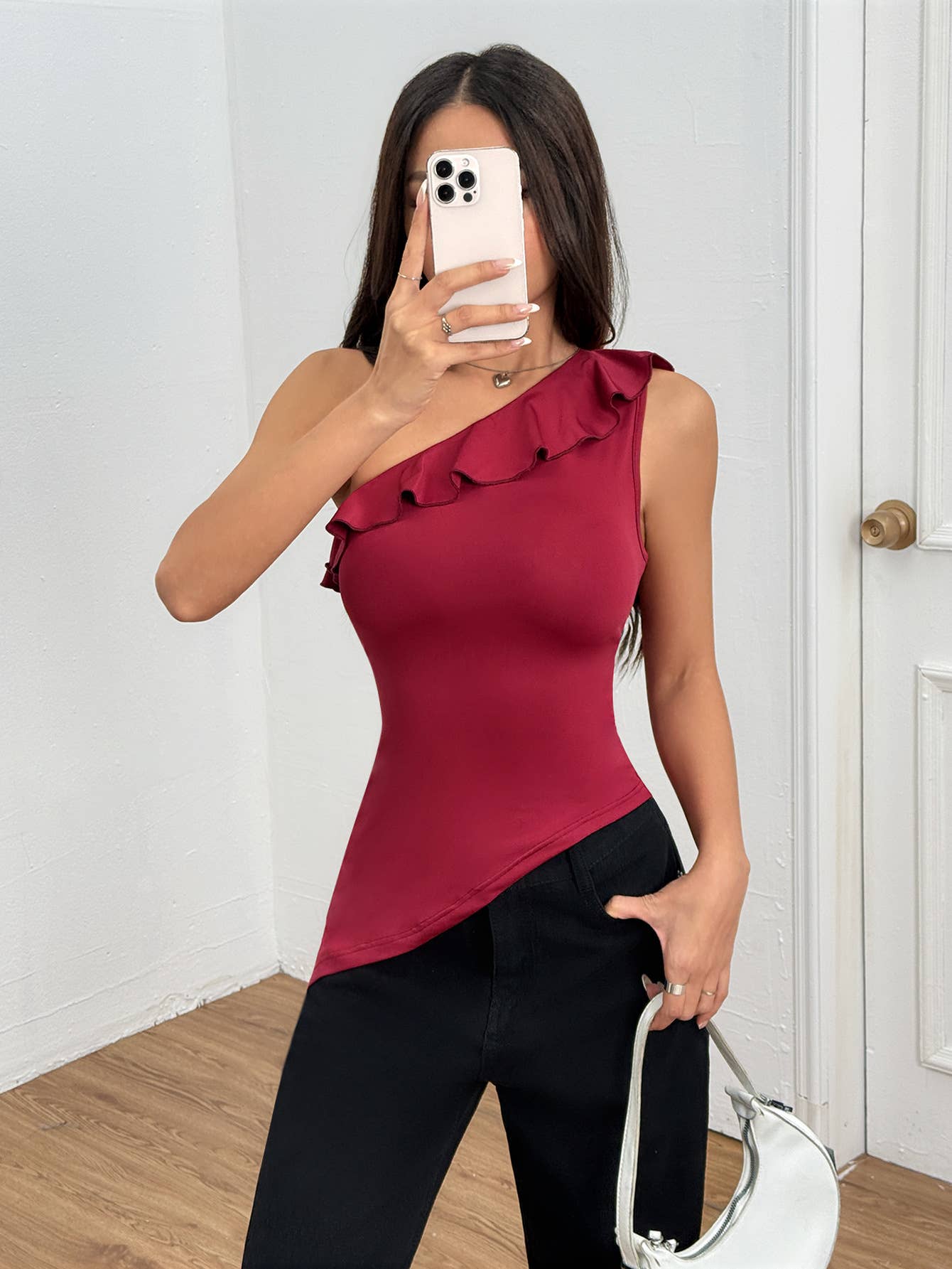 Women¡¯s Sexy One-Shoulder Strap Tank Top