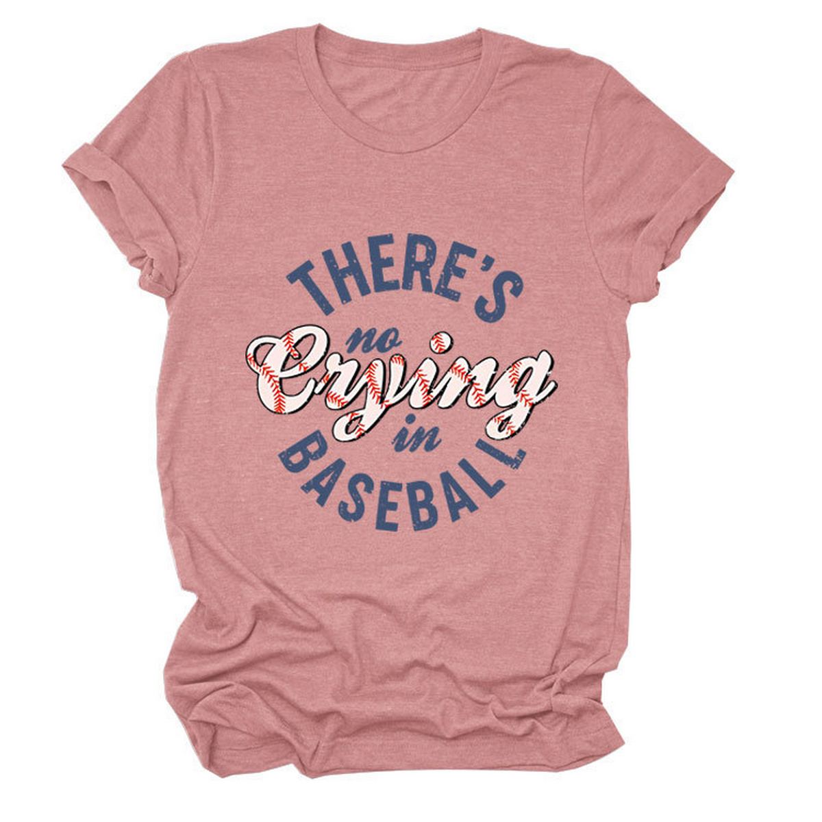 Women??¢s ?œNo Crying in Baseball??Graphic Teep_CWTTSL0481