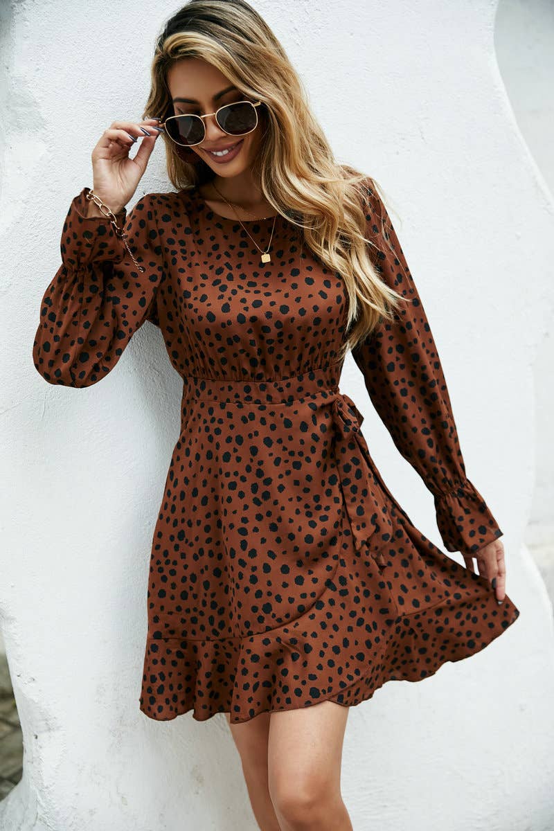 TEMPERAMENT COMMUTER LONG-SLEEVED DRESS