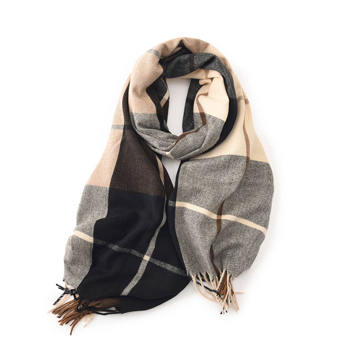 Dopamine color matching cashmere scarf - warm