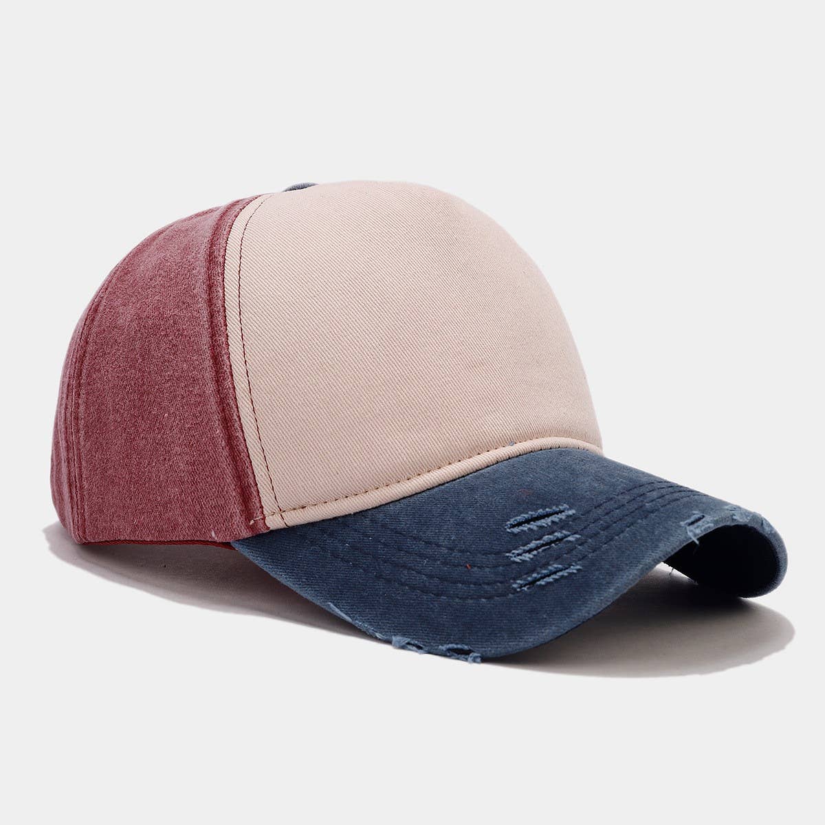 Washed cotton ripped baseball cap, golf style CWAH1568
