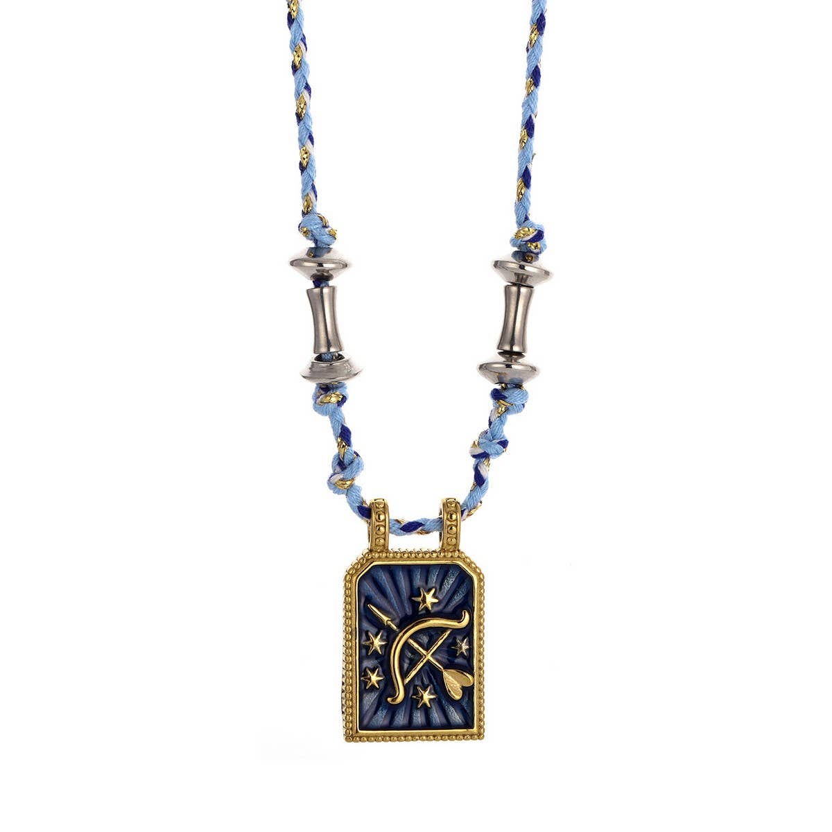 Handmade Zodiac Rope Necklace with Ocean Charms