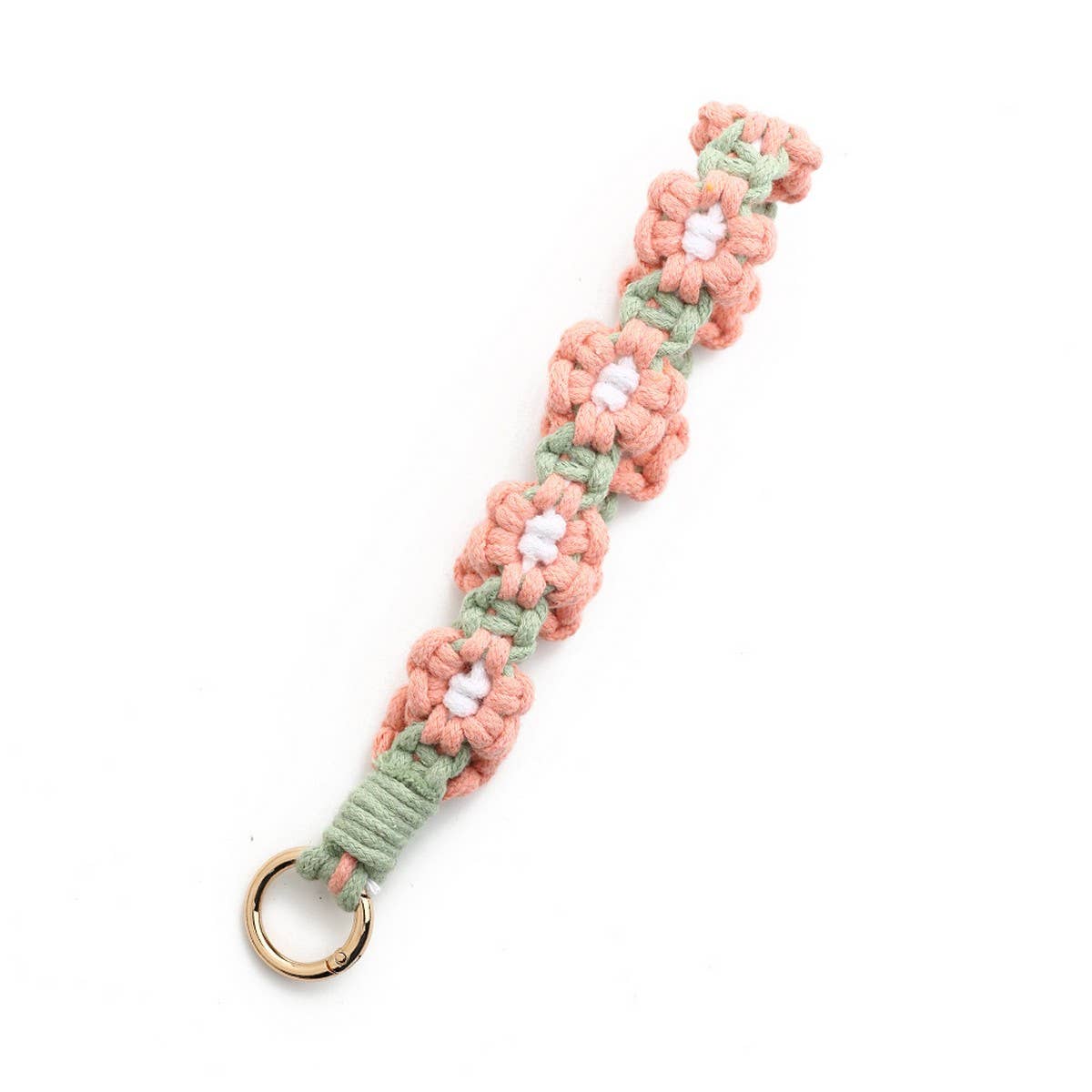 Daisy Wrist Strap Nordic Woven Keychain Pendant_CWAB5023
