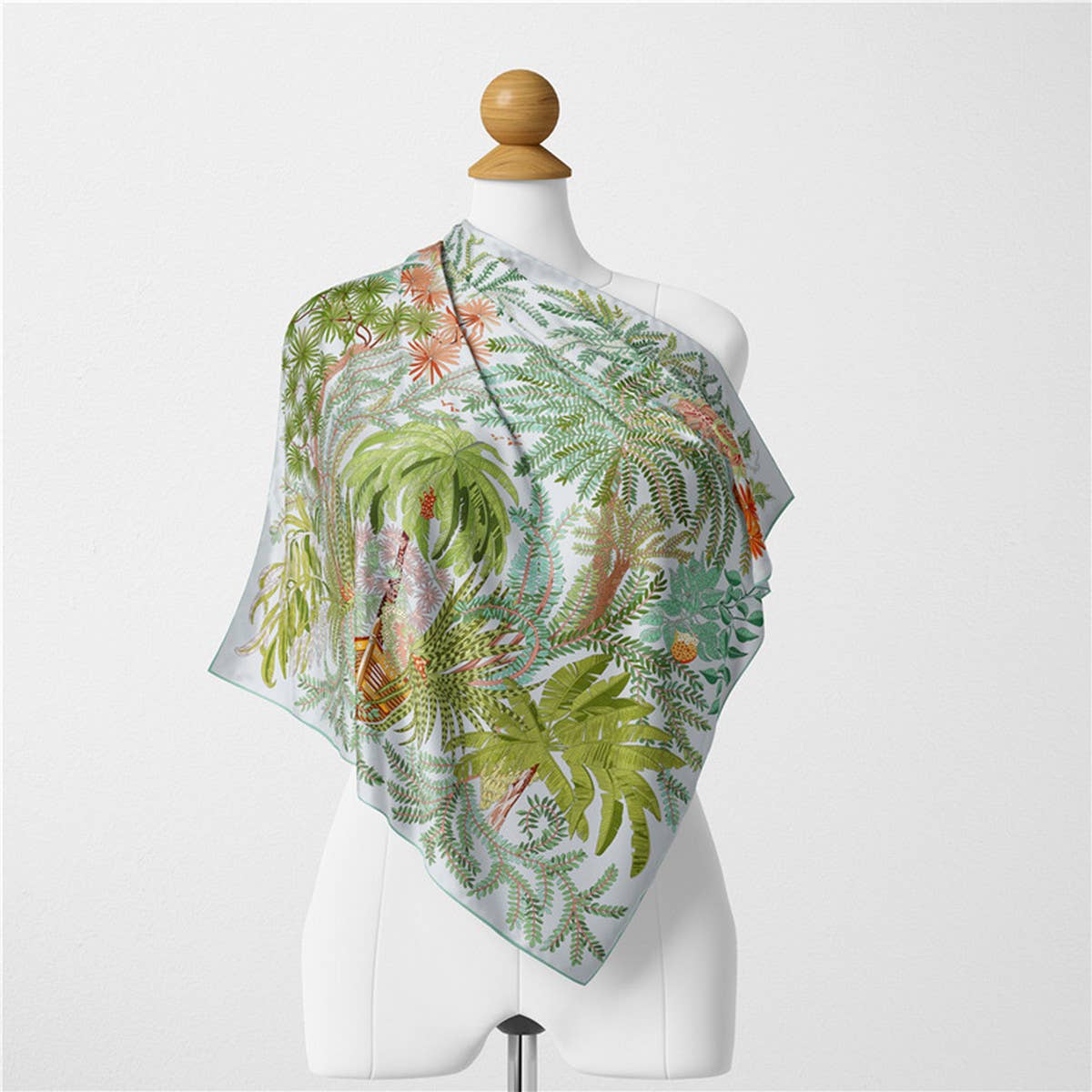 20.9" Silky Satin Square Scarf ??Sweet Cream Style_CWASC0642