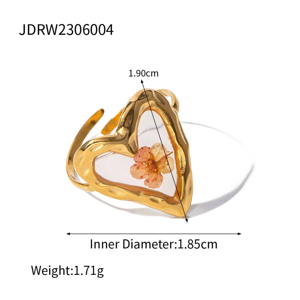 IMMORTAL FLOWER STAINLESS STEEL RINGS FOR WOMEN