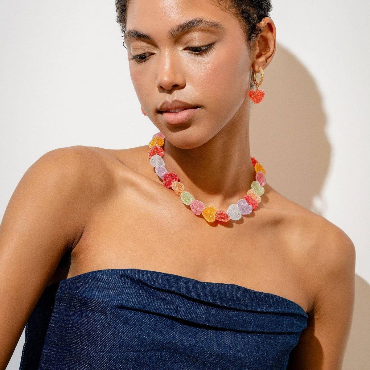 Candy Heart Resin Necklace ??Cute & Colorful Chic_CWMM6958