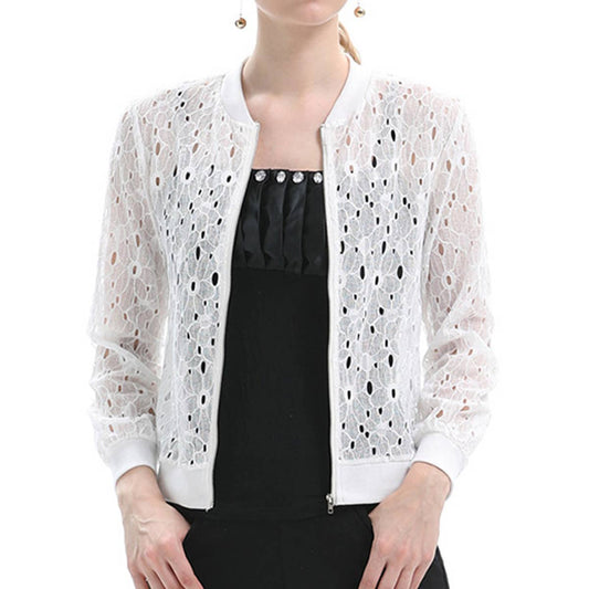 Fashion sports casual lace long-sleeved jacket