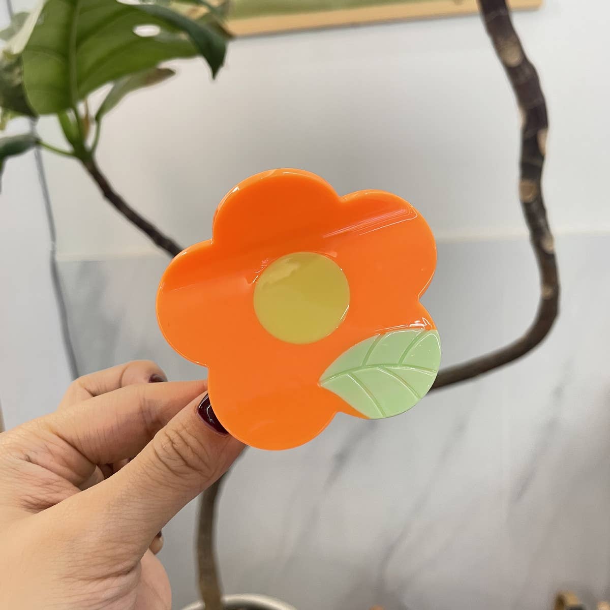 SIMPLE FLOWER SMALL RED FLOWER CANDY COLOR HAIRPIN_CWAHA0972