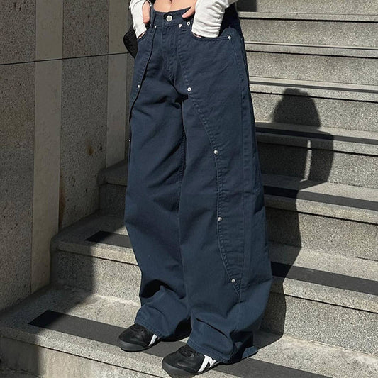 STREET SMART BAGGY WIDE-LEG PANTS CARGO PANTS