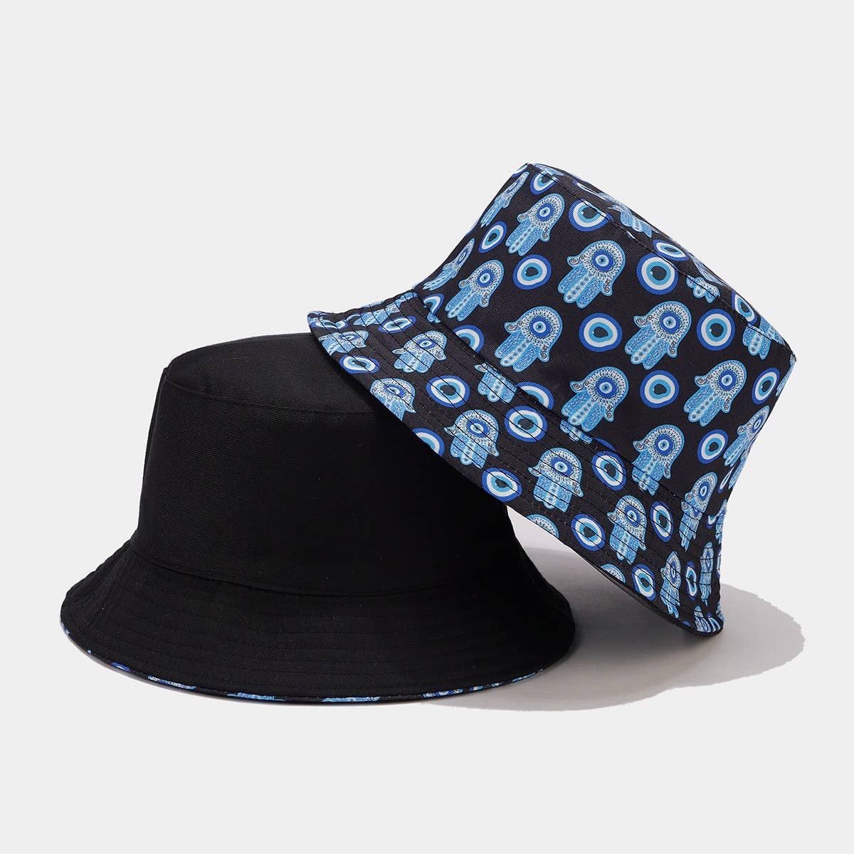 RETRO FULL PRINT DOUBLE-SIDED BUCKET HAT_CWAH1650