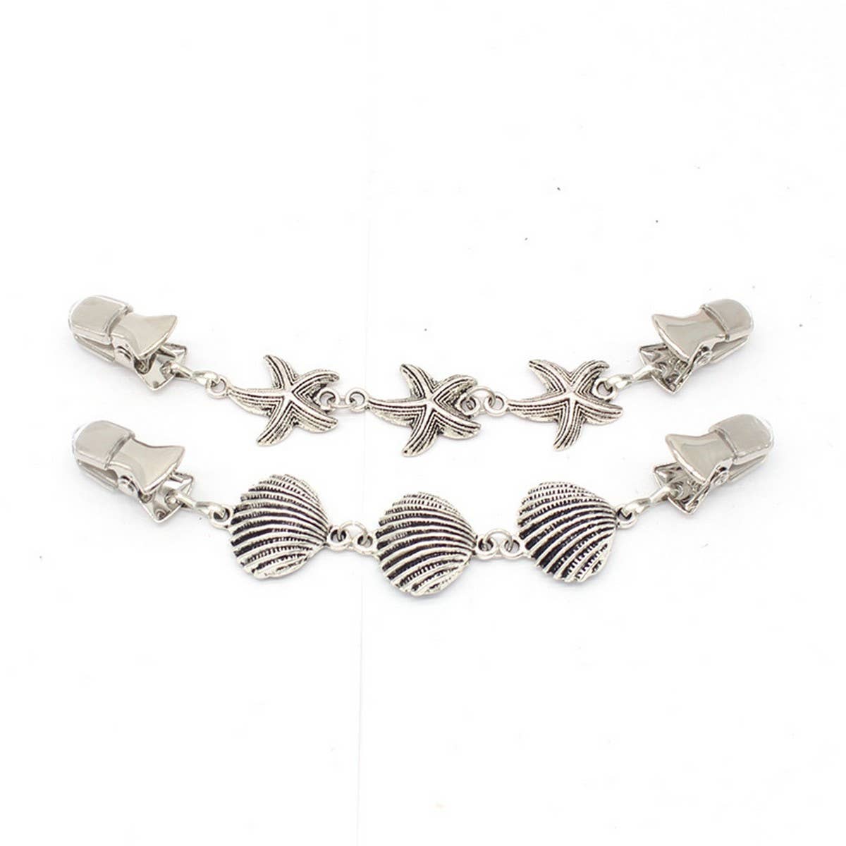 NEW FASHION BEACH STARFISH SHELL SHAWL CLIP