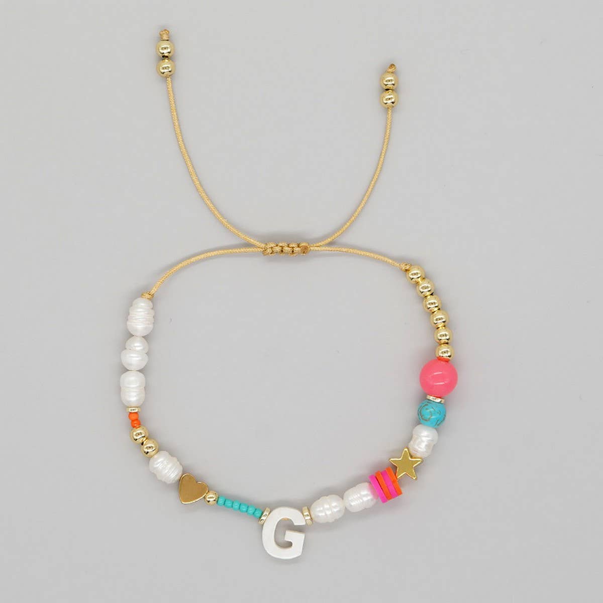 FASHION HAND-WOVEN LETTER PEARL BRACELET_CWMM3812