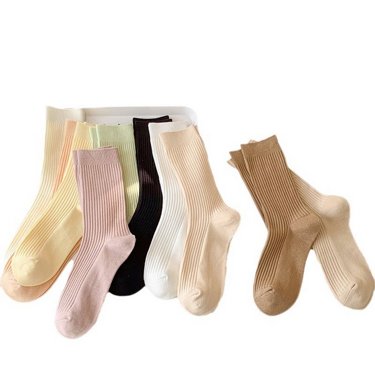 SPRING AND SUMMER MACARON COLOR SOCKS_CWMS0597