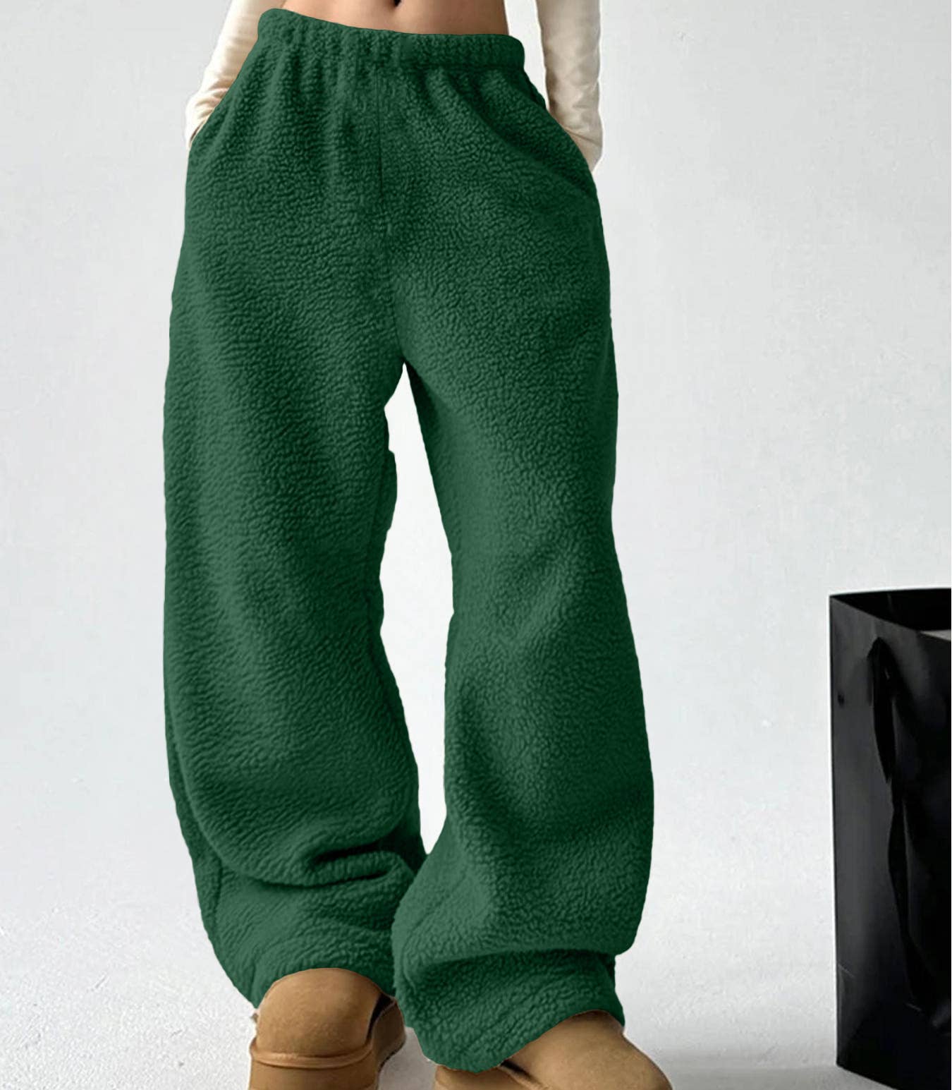 Simple,comfortable casual solid-color long pants