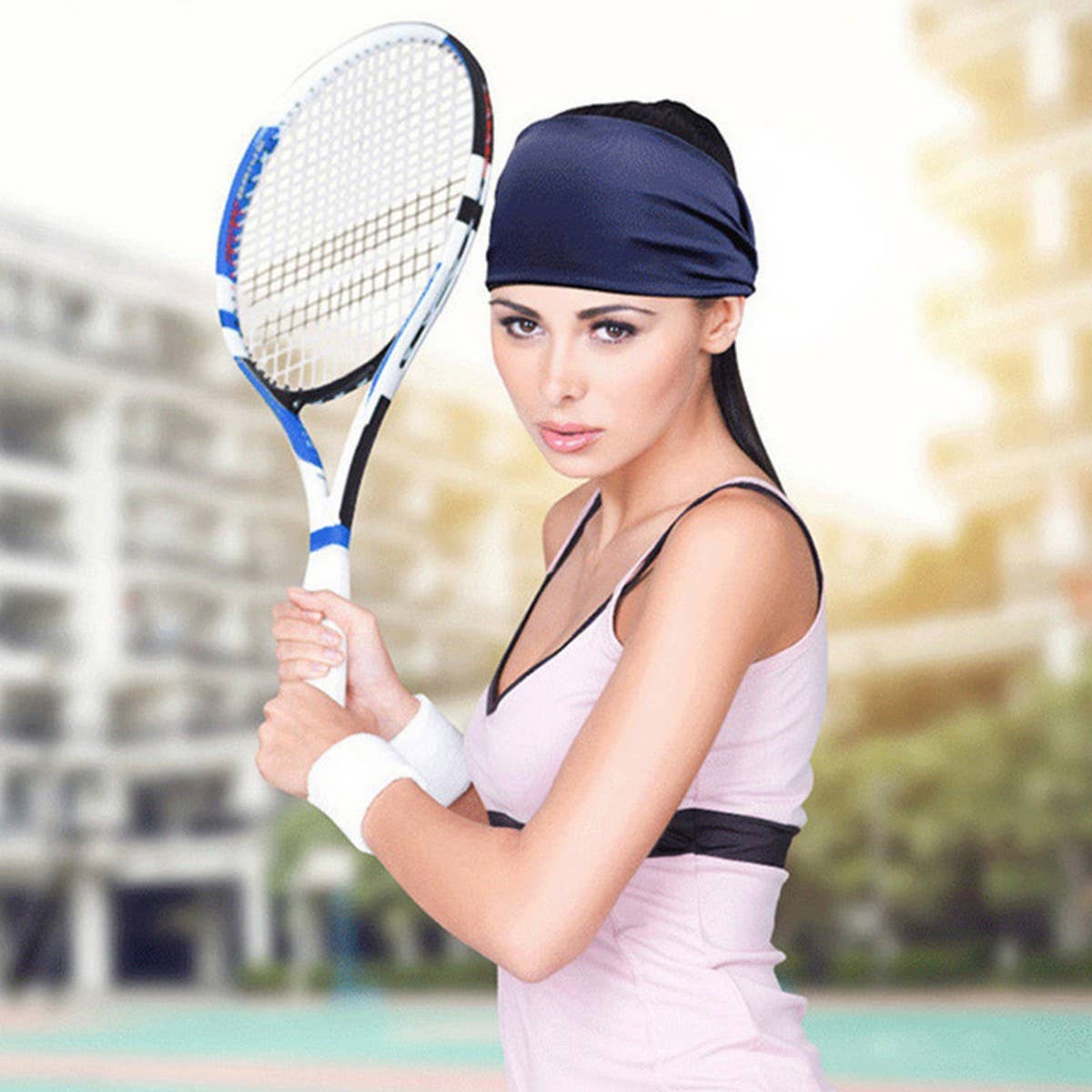 CWAHA6422_EUROPEAN AND AMERICAN SOLID COLOR SPORTS HEADBAND