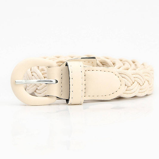 Retro-style women's wax rope woven belt
