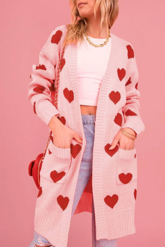 CWOCAL1822_AUTUMN WINTER LOVE LONG SLEEVE SWEATER CARDIGAN