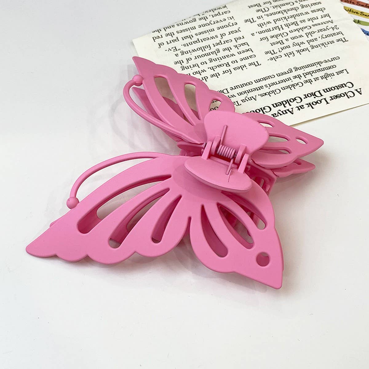 Frosted Acrylic Butterfly Claw Clip for Women