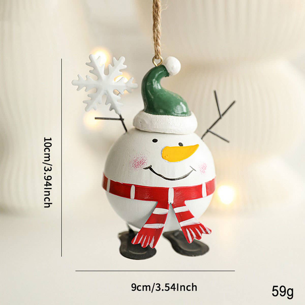 Metal Santa Ornament Christmas Tree Table Decor