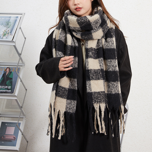 Women??¢s Warm Small Check AC Scarf ??Sweet Style_CWASC2695