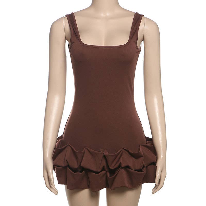 Ruched Backless Bodycon Dress